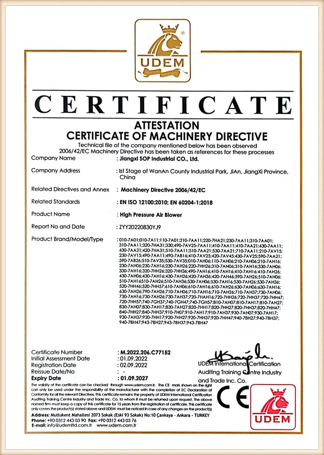 CE-Certificate